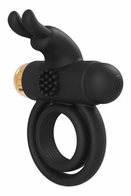 Dream Toys ELITE JOEL pierścień wibrujący z podwojną obręczą czarno-złoty