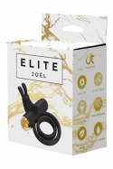 Dream Toys ELITE JOEL pierścień wibrujący z podwojną obręczą czarno-złoty