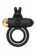 Dream Toys ELITE JOEL pierścień wibrujący z podwojną obręczą czarno-złoty