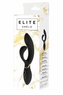 Dream Toys Elite Amelie - czarny masażer duo, elastyczny, 20 cm