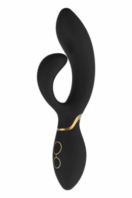 Dream Toys Elite Amelie - czarny masażer duo, elastyczny, 20 cm