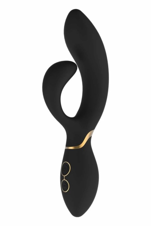 Dream Toys Elite Amelie - czarny masażer duo, elastyczny, 20 cm