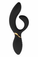 Dream Toys Elite Amelie - czarny masażer duo, elastyczny, 20 cm