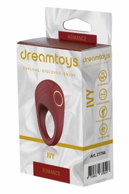 Dream Toys ROMANCE IVY pierścień wibrujący silikonowy czerwony USB