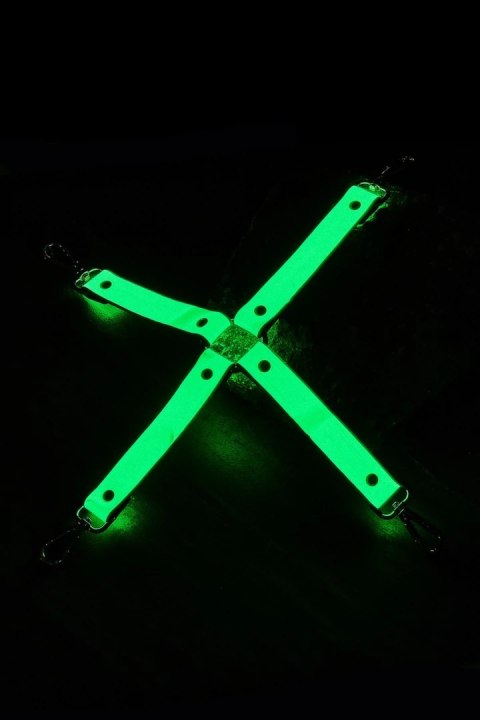 Dream Toys Radiant Hog Tie świecący w ciemności, zielony, 4 zapięcia
