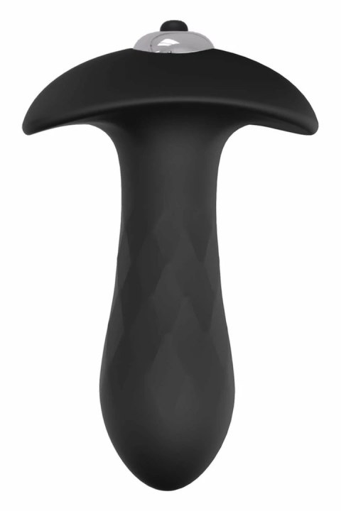 ESSENTIALS Diamond Plug z wibracją, pojedyncza prędkość, czarny