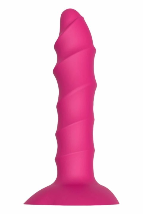 ESSENTIALS Twisted Plug silikonowy z przyssawką 17 cm czarny