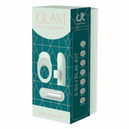 GLAM 3-IN-1 PLAY KIT zestaw silikonowy z wibrującym modułem USB