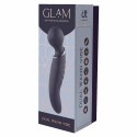 GLAM Dual Wand Vibe - dwustronny masażer silikonowy, wodoodporny