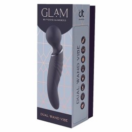 GLAM Dual Wand Vibe - dwustronny masażer silikonowy, wodoodporny