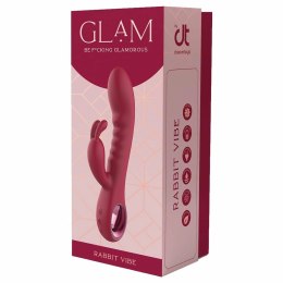 GLAM Rabbit Vibe - silikonowy model z podwojną stymulacją, fioletowy