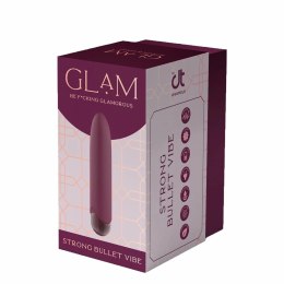 GLAM STRONG BULLET VIBE - kompaktowy model, 3 prędkości, IPX6, złoty akcent