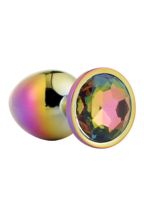 GLEAMING LOVE Multicolour Plug Small z kryształkiem, aluminium 7,1 cm