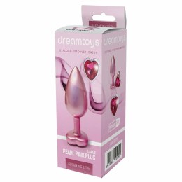 GLEAMING LOVE Pearl Pink Plug Large z kryształem, aluminium 9,5 cm