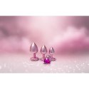 GLEAMING LOVE Pearl Pink Plug Large z kryształem, aluminium 9,5 cm