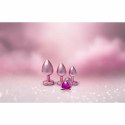 GLEAMING LOVE Pearl Pink Zestaw 3 anatomicznych korkow z kryształkiem