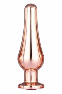 GLEAMING LOVE Rose Gold Plug M z kryształem, aluminium, 11 cm