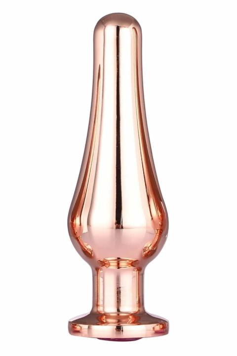 GLEAMING LOVE Rose Gold Plug M z kryształem, aluminium, 11 cm