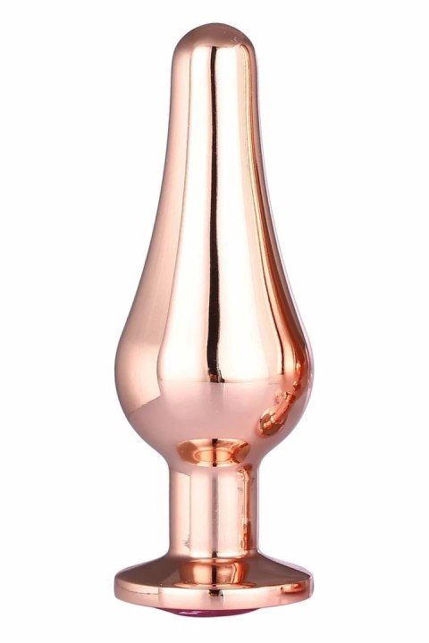 GLEAMING LOVE Rose Gold Plug S z kryształkiem, aluminium 9 cm