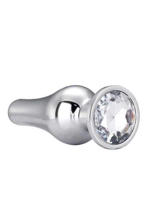 GLEAMING LOVE Silver Plug M z kryształem, aluminiowy, 11 cm