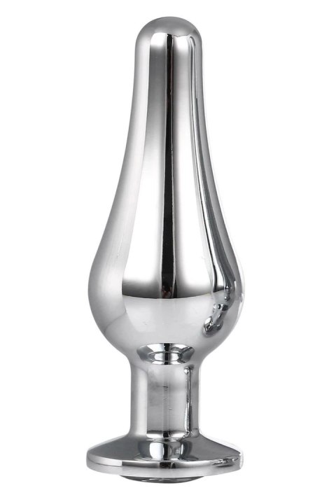 GLEAMING LOVE Silver Plug S z kryształem, aluminium, 9 cm