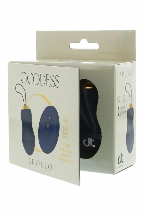 GODDESS COLLECTION Apollo - Jajko wibrujące z pilotem, granatowe, 7 trybow