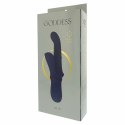 GODDESS IRIS Duo Vibrator granatowy z ruchomymi kulkami i funkcją kołysania