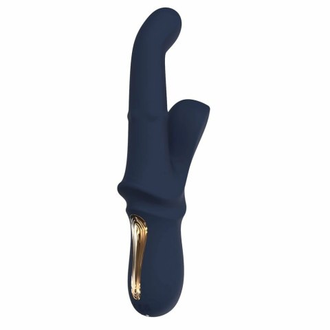 GODDESS IRIS Duo Vibrator granatowy z ruchomymi kulkami i funkcją kołysania