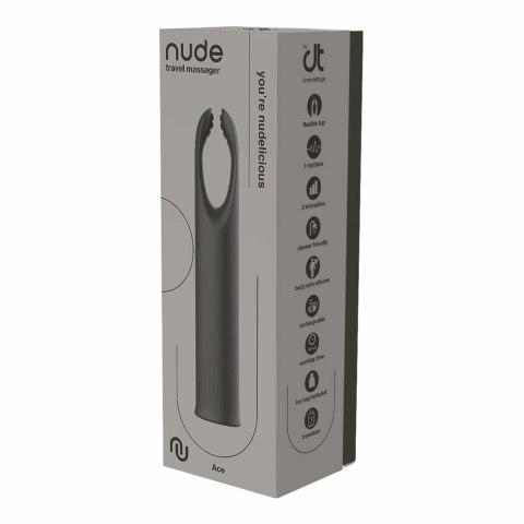 NUDE Ace Travel Massager silikonowy, 10 trybow, wodoodporny 15 cm