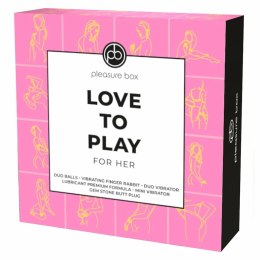 PLEASURE BOX LOVE TO PLAY FOR HER zestaw akcesoriow intymnych dla kobiet