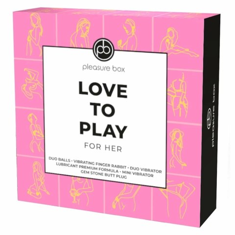 PLEASURE BOX LOVE TO PLAY FOR HER zestaw akcesoriow intymnych dla kobiet