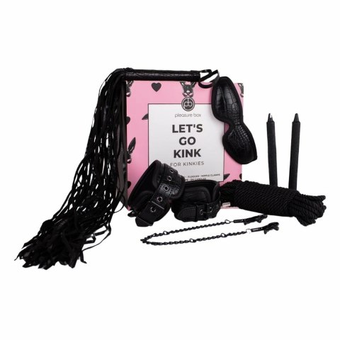 PLEASURE BOX Let's Go Kink zestaw akcesoriow do eksploracji BDSM