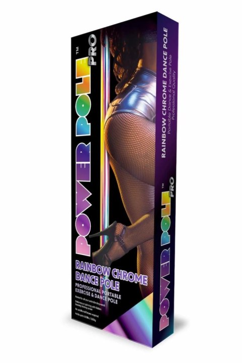 POWER POLE Rainbow Chrome - profesjonalny drążek taneczny, regulowany