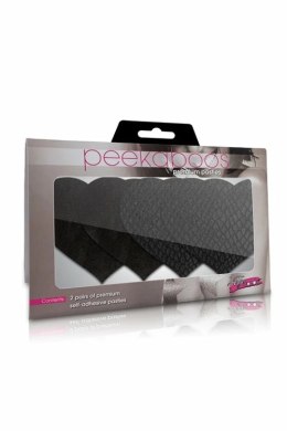 Peekaboo Pasties Classic Black Hearts - zestaw ozdobnych naklejek serca