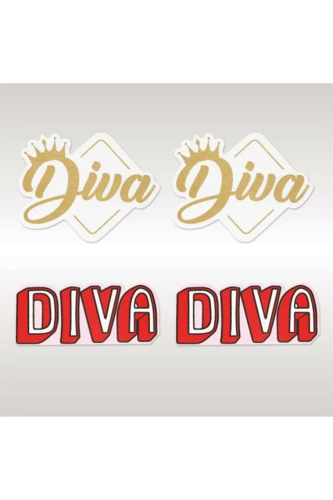 Peekaboo Pasties Diva - ozdobne naklejki na ciało, styl glamour