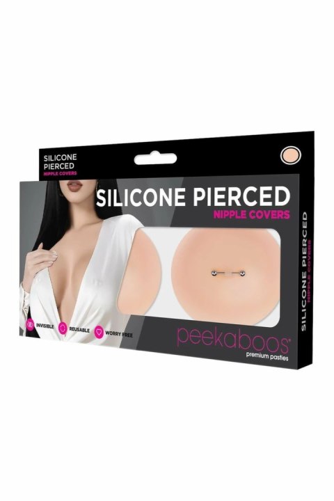 Peekaboos Silicone Pierced Nipple Covers Flesh silikonowe osłonki 8,4cm