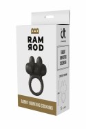 RAMROD Rabbit Pierścień Wibrujący Czarny USB IPX6 10 Trybow