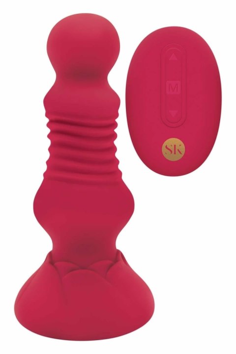 SECRET KISSES Thrusting Rosebud Plug z pilotem, 10 trybow, USB