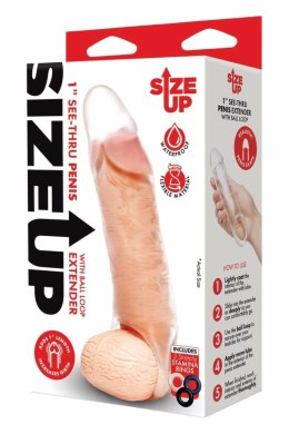 SIZE UP Clear View Extender Classic z pętlą i 3 pierścieniami, przezroczysty