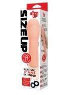 SIZE UP Extender 3 cale Flesh - anatomiczna nakładka powiększająca TPE