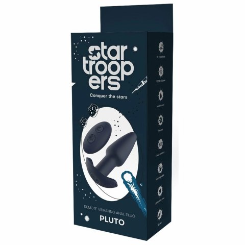 STARTROOPERS Pluto wibrujący korek analny z pilotem, silikonowy, 13,6 cm