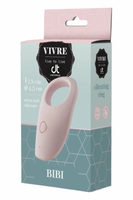 VIVRE BIBI silikonowy pierścień wibrujący, 7 trybow, rożowy