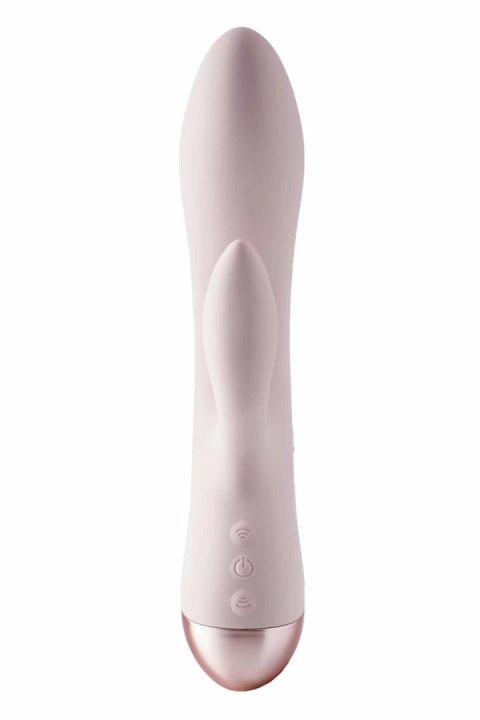 VIVRE DUO VIBE COCO - dwusilnikowy model silikonowy, wodoodporny, rożowy