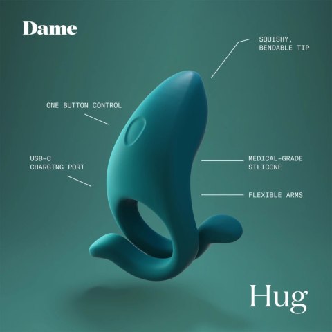 Dame Hug pierścień intymny wodoodporny 5 trybow ładowanie USB-C