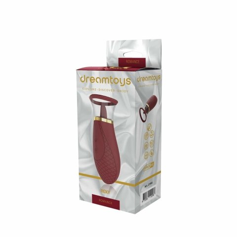 Dream Toys ROMANCE ROXY - dwufunkcyjny model ssąco-rotacyjny, burgundowy