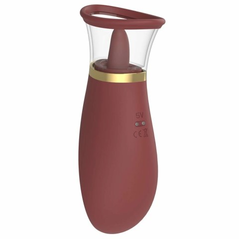 Dream Toys ROMANCE ROXY - dwufunkcyjny model ssąco-rotacyjny, burgundowy