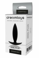 ESSENTIALS Anal Plug Xtra Small Black silikonowy ergonomiczny 9 cm