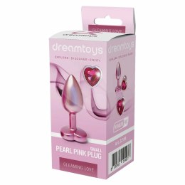 GLEAMING LOVE Pearl Pink Plug Small z kryształem, aluminium, 7,1 cm