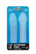 MENZSTUFF Penis Extender Pack Clear - Zestaw 2 elastycznych nakładek TPE