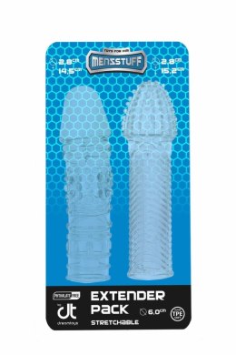 MENZSTUFF Penis Extender Pack Clear - Zestaw 2 elastycznych nakładek TPE
